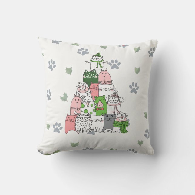 Cojín Decorativo ¡Que tengas un Navidad Furty Little! (Anverso)