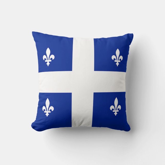 Cojín Decorativo Quebec, Canadá Bandera Americana MoJo Pillow (Anverso)