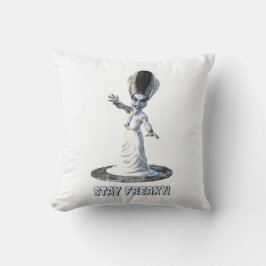 Cojín Decorativo ¡Quédate freaky! Novia de Frankenstein