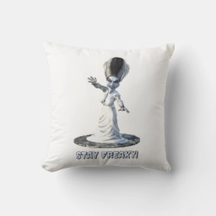 Cojín Decorativo ¡Quédate freaky! Novia de Frankenstein
