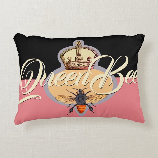 Cojín Decorativo Queen Bee 12" x 16" (Anverso)