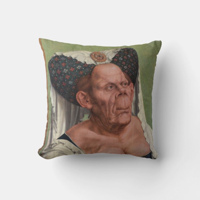 Cojín Decorativo Quentin Matsys - Una Grotesca anciana (Anverso)