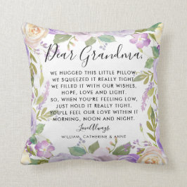 Cojín Decorativo Querida abuela Morple Floral Personalizado foto