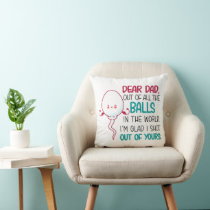 Cojín Decorativo Querido papá, de todas las bolas del mundo