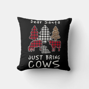 Cojín Decorativo Querido Papá Noel, Tráeme Vacas, Navidades