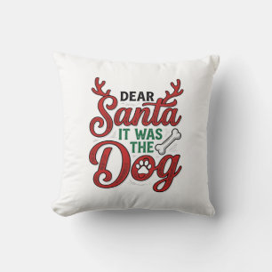 Cojín Decorativo Querido Santa Fue El Perro Diseño De Camiseta De N