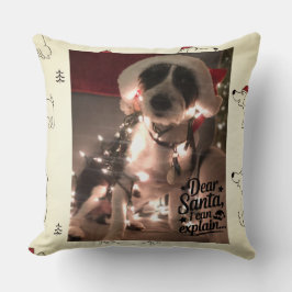 Cojín Decorativo Querido Santa, puedo explicarlo (perro)