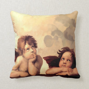 Cojín Decorativo Querubes Raffaelo Sanzio de Sistine Madonna