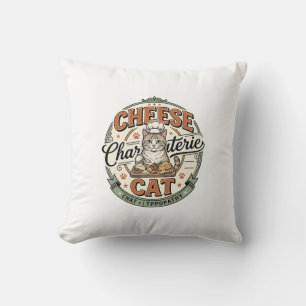 Cojín Decorativo Queso Charcutería Gato Queso Charcutería Gato Vint