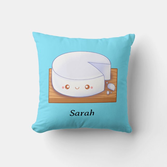 Cojín Decorativo Queso fresco mexicano de queso blanco (Anverso)