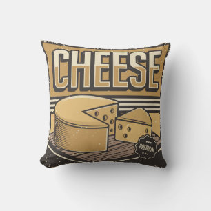 Cojín Decorativo Queso redondo retro vintage clásico