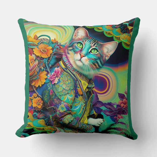 Cojín Decorativo Quién controla el CAT de GUAY (Anverso)