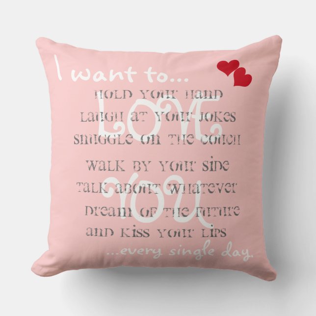 Cojín Decorativo Quiero... (Anverso)