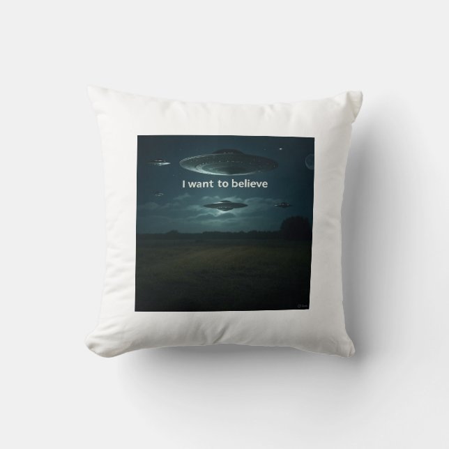 Cojín Decorativo Quiero creer (Anverso)