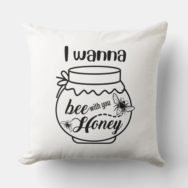 Cojín Decorativo quiero ser tu miel (Anverso)