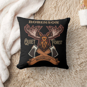 Cojín Decorativo Quiet Forest Motorclub, personalice al papá de la