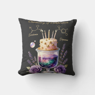 Cojín Decorativo Química Frasco de Celebración de Cumpleaños y arre