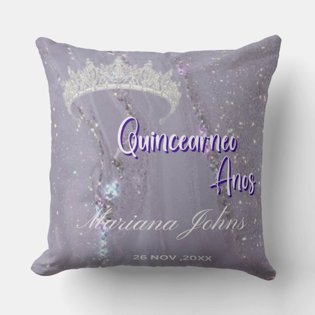 Cojín decorativo Quinceañera (Anverso)