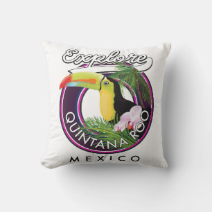 Cojín Decorativo Quintana Roo playa holbox méxico.