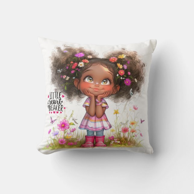 Cojín decorativo Quirky Chica para romper el coraz (Anverso)