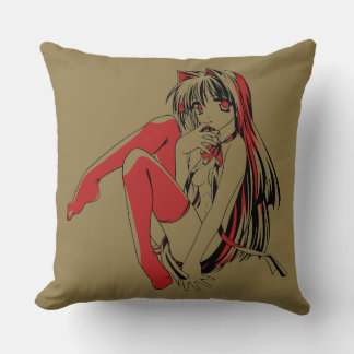 Cojín Decorativo R & B Manga, Neko Catgirl Furry Loli Anime