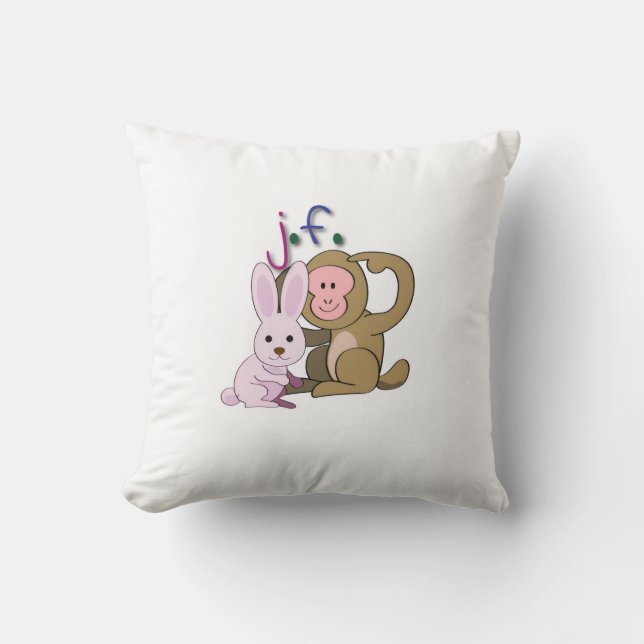 Cojín Decorativo rabbit & monkey (Anverso)