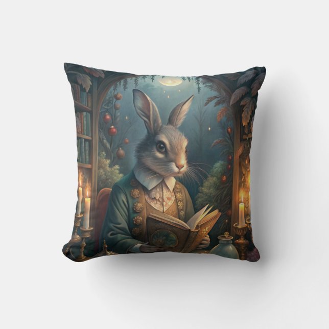 Cojín Decorativo Rabbit Reading (Anverso)