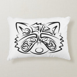 Cojín Decorativo Racco tribal blanco y negro