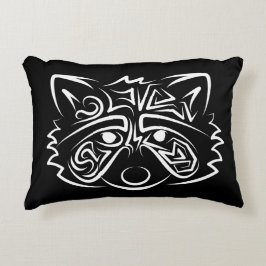 Cojín Decorativo Racco tribal blanco y negro