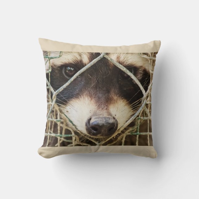 COJÍN DECORATIVO RACCON ON PILLOW (Anverso)