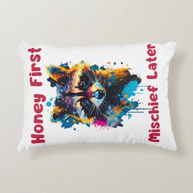 Cojín Decorativo Raccoon (Anverso)