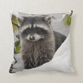 Cojín Decorativo Raccoon en la nieve Pillow