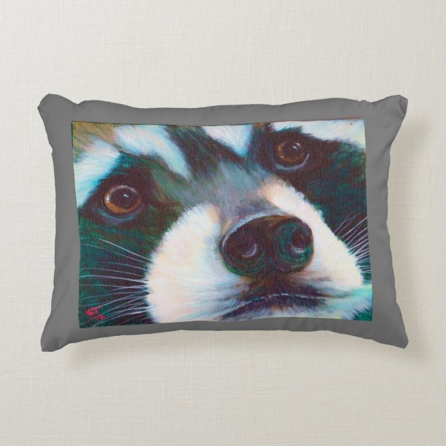 Cojín Decorativo Raccoon Face Pillow (Anverso)