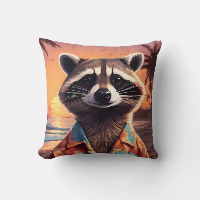 Cojín Decorativo Raccoon Holiday (Anverso)