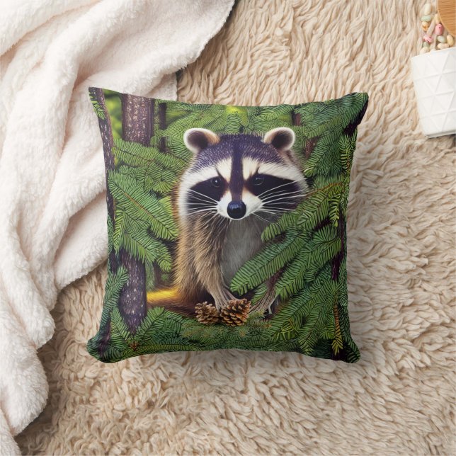 Cojín Decorativo Raccoon silvestre Little Woodland (Manta)