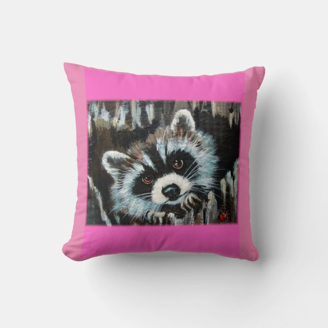Cojín Decorativo Raccoon Valentine Pillow (Anverso)