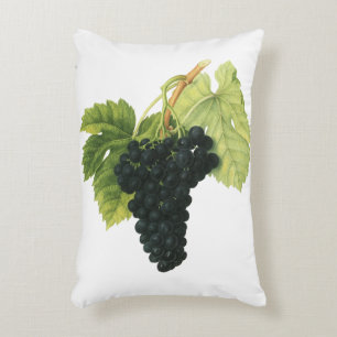 Cojín Decorativo Racimo de uva orgánica de vino tinto vintage, frut