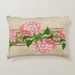 Cojín Decorativo Racimos de Hortensias Rosadas