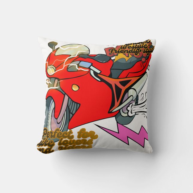 Cojín Decorativo  Racing Bike Art Speed (Anverso)