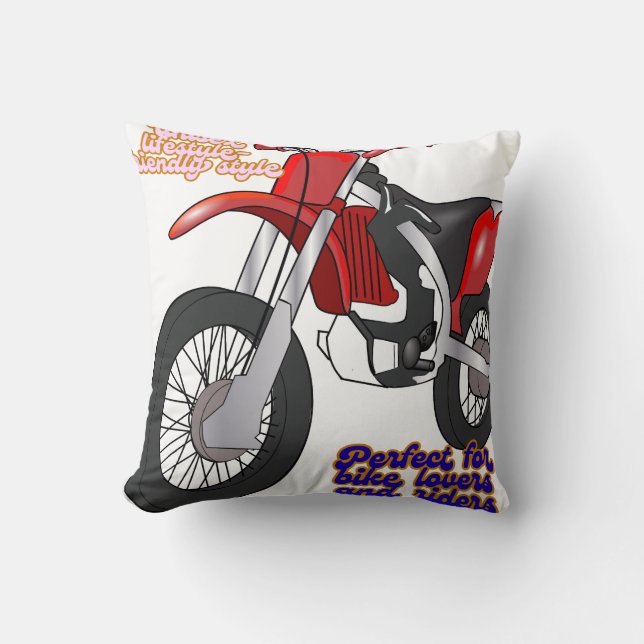 Cojín Decorativo Racing Dirt Bike Art (Anverso)