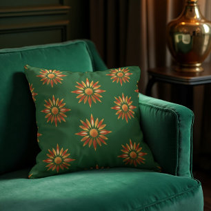 Cojín Decorativo Radiación de bronce y cobre - Sunburst deco de luj
