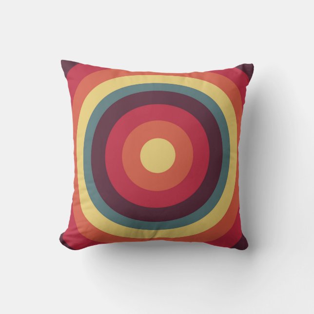 Cojín Decorativo Radiación retro ripple (Anverso)