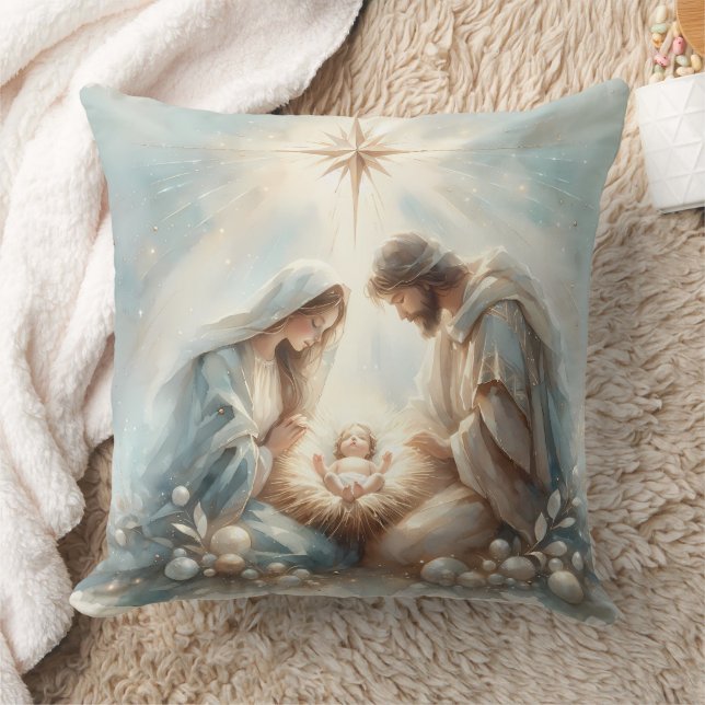 Cojín Decorativo Radiant Holy Family Nativity Scene (Manta)