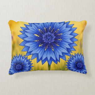 Cojín Decorativo Radiant Petal: Aciano Azul