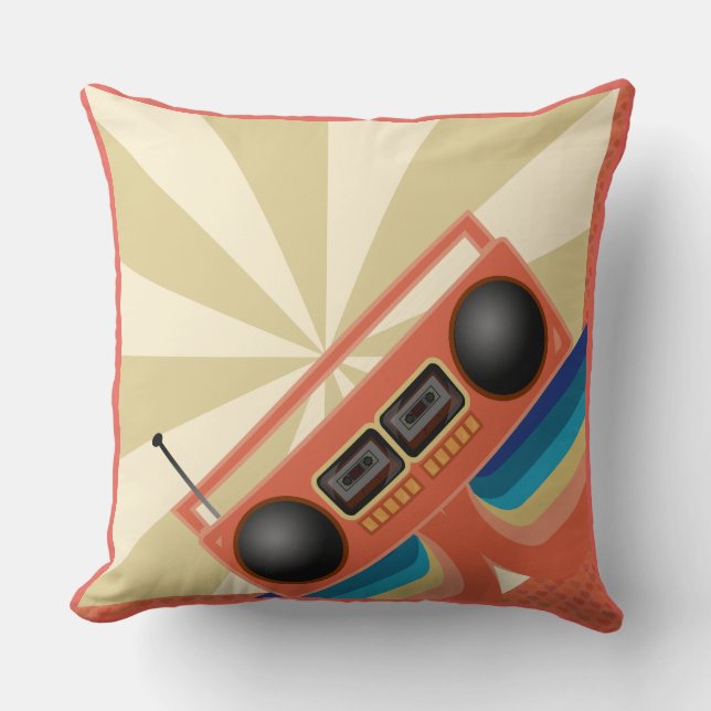 Cojín Decorativo Radio Rad Retro Boombox (Anverso)