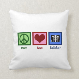 Cojín Decorativo Radiología de amor por la paz