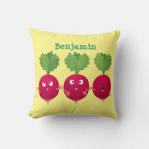 Cojín Decorativo Radios cortos cantando verduras personalizados del