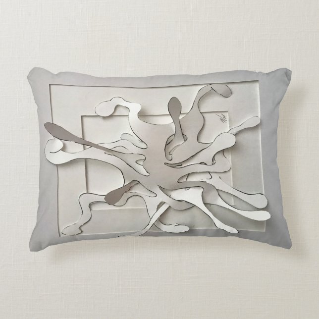 Cojín Decorativo ráfaga blanca (Anverso)