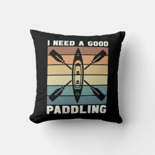 Cojín Decorativo Rafting Necesito Un Buen Paddle Kayak Retro