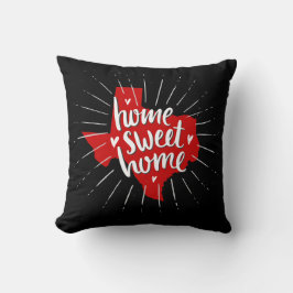 Cojín Decorativo Raider Red and Black Home Sweet Home - Texas
